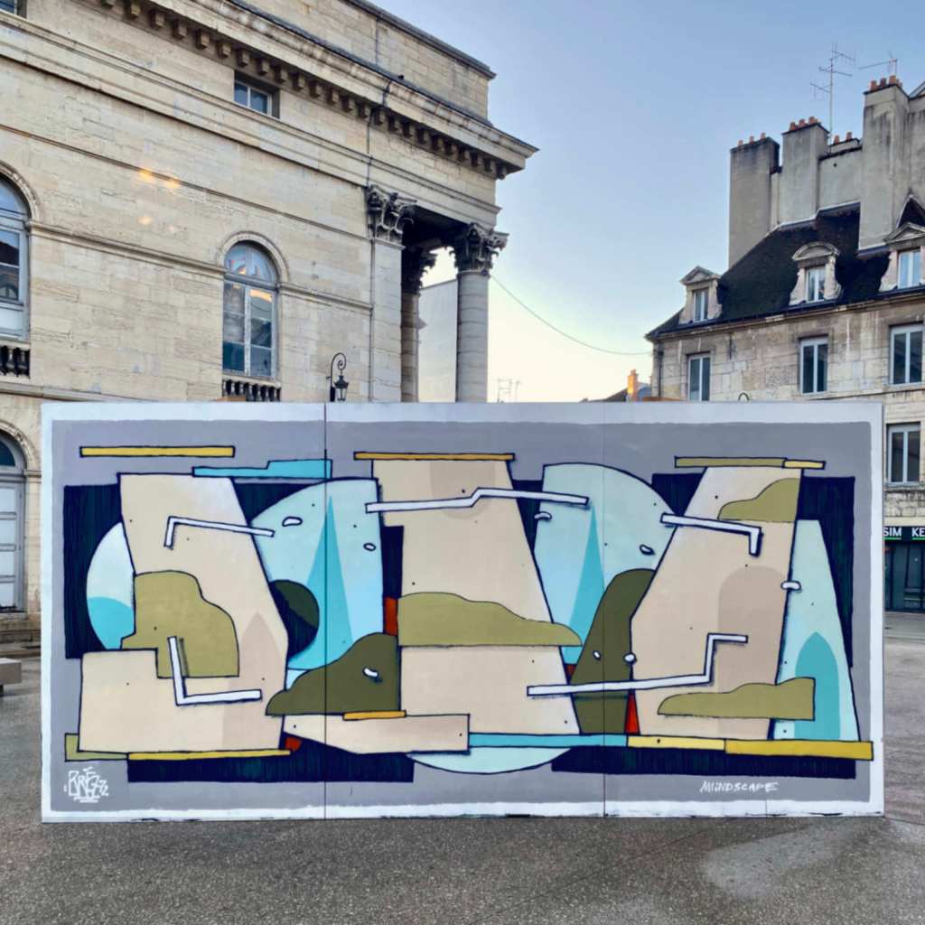 Mindscape, 6m*2,8M
Peinture live, Acrlique et aérosol, 